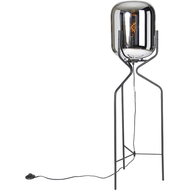 QAZQA bliss - Design Vloerlamp | Staande Lamp - 1 lichts - H 120 cm - Zwart - Woonkamer | Slaapkamer