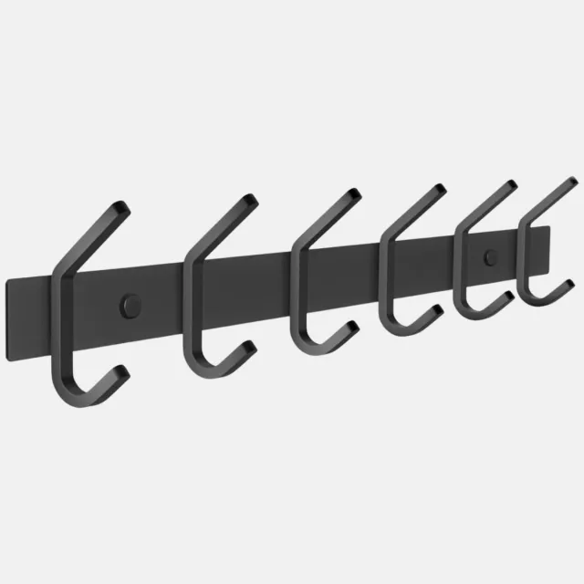 Hookz Kapstok Sophie - 12 haaks - RVS | Jashaak | Wandhaak | kapstok haken | Kapstokhaak Zwart | Hookz | wandkapstok | kapstok hangend | kapstok zwart | Hookz