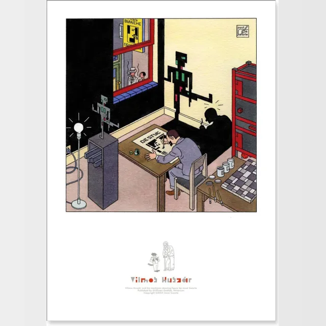 Joost Swarte De Stijl - Joost Swarte - Kunstposter Vilmos Huszár Full colour