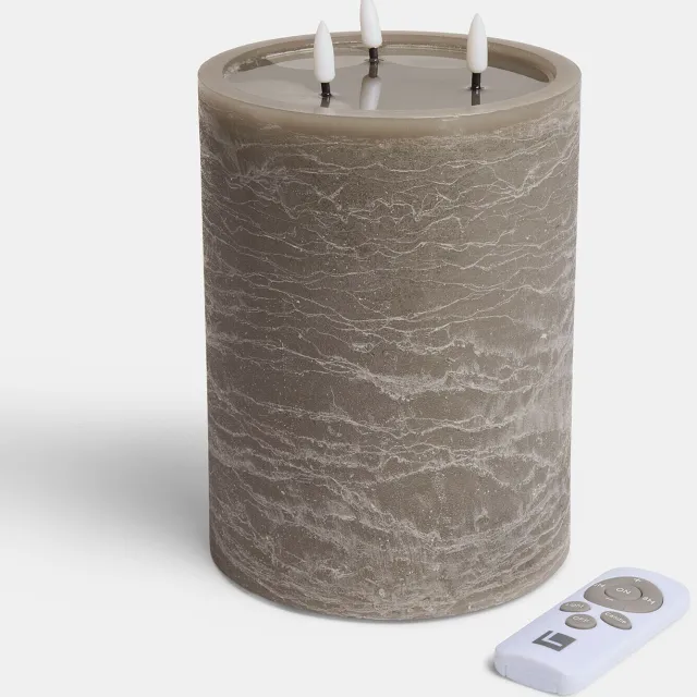 Loberon Ledstompkaars Chelun taupe