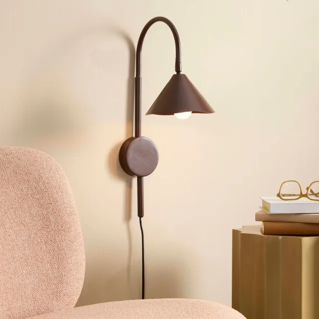 Studio LIVIT wandlamp Koen (27x50 cm) Donkerbruin