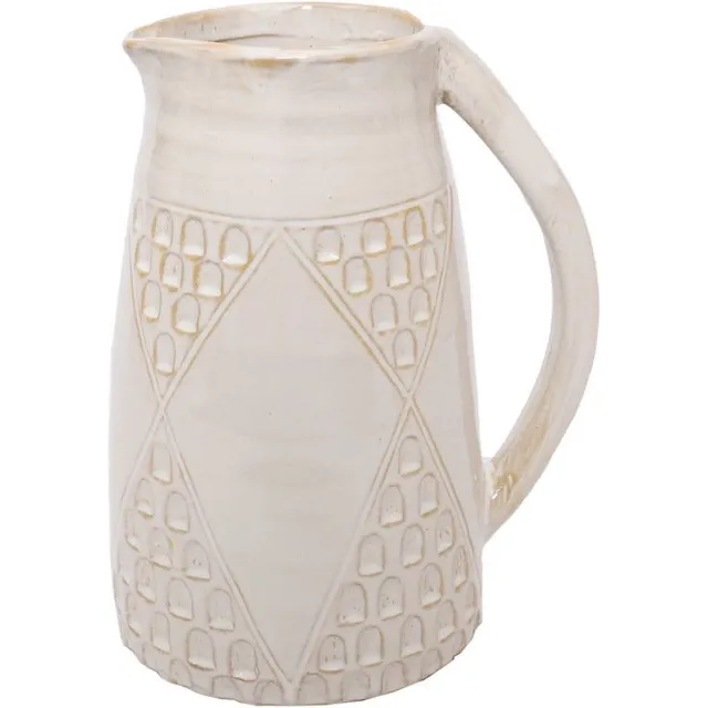 Oneiro Luxe Vaas Vase Kuygen Ceramic 18x14x26cm Ivory – hotel chique - binnen – accessoires – tuin – decoratie – bloemen – mat – glans – industrieel - droogbloemen