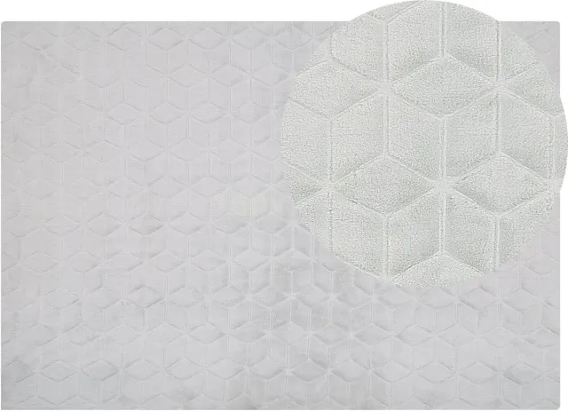 Beliani THATTA - Vloerkleed - Lichtgrijs - 160 x 230 cm - Nepbont