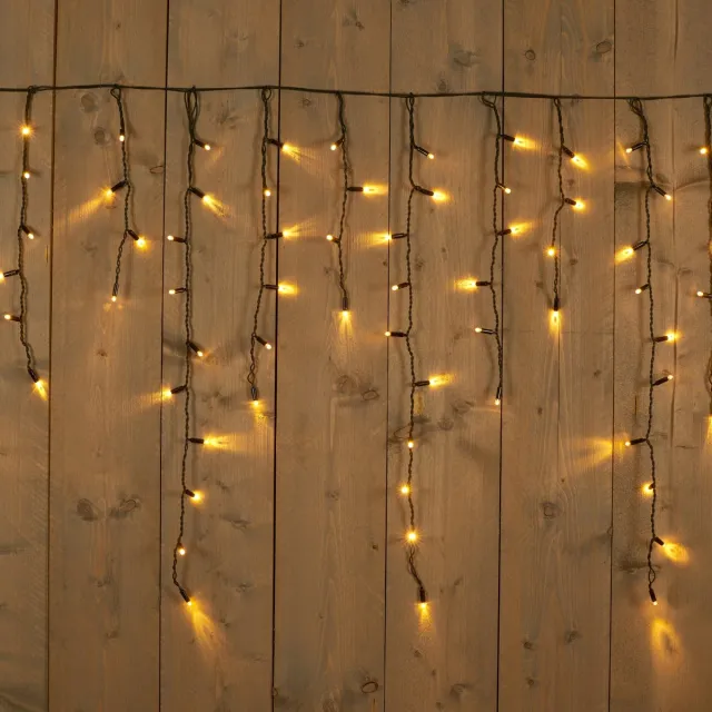Anna's Collection Ijspegelverlichting lichtsnoer - 800 led lampjes - warm wit - 16 meter - Ijspegellampjes - Kerstverlichting