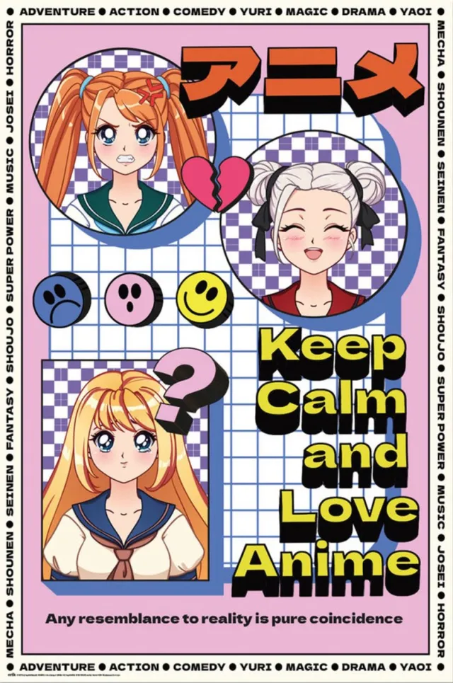 Grupo Erik Poster Keep Calm and Love Anime 61x91,5cm Divers