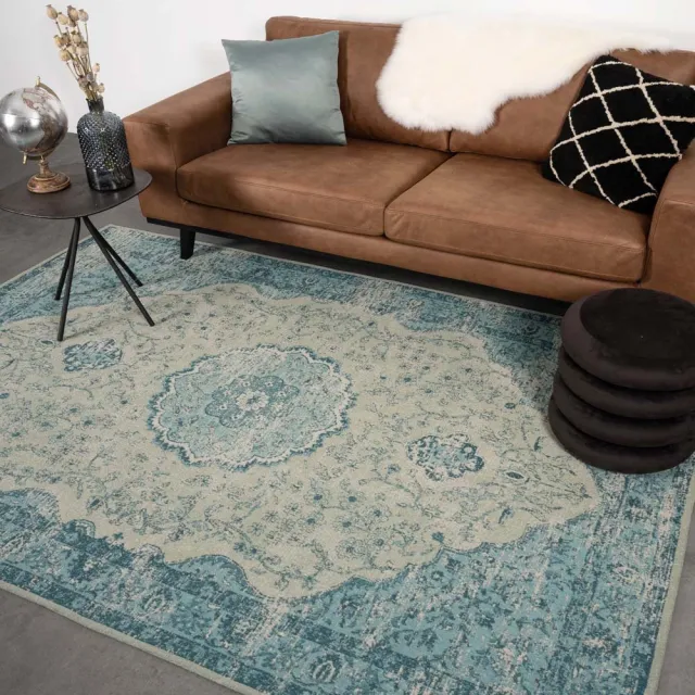 Heritaged Vintage vloerkleed - Village grijs/blauw 160x240