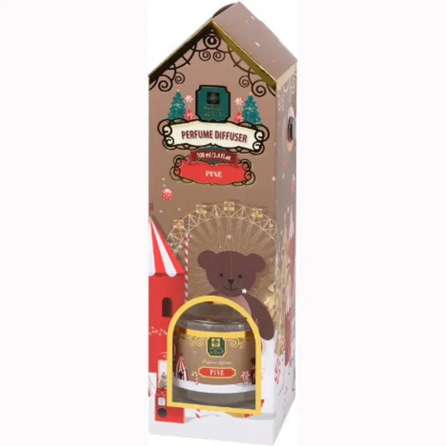 Aroma di rogito Kerst Geurstokjes Geschenk - Pine - 100ml | Dennengeur - Winter Geurdiffuser - Aroma di Rogito