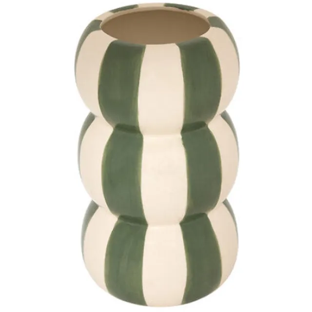 Atmosphera Neya Keramieken Vaas - Ø12xH21cm - Groen