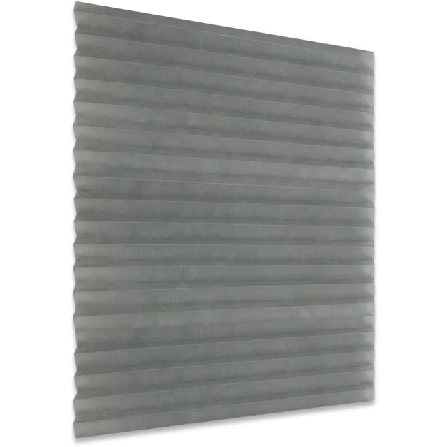 WiseGoods Plissé Gordijn Zelfklevend 150x90 cm - Half Verduisterend Raamdecoratie - Plisségordijn Keuken, Badkamer & Balkon - Grijs