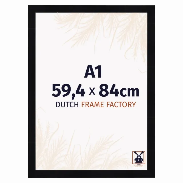 Dutch Frame Factory Fotolijst A1 59,4x84 cm - MDF - Zwart Hoogglans - Praag