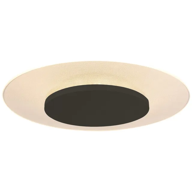 Steinhauer Plafonnieres Lido 7799ZW Zwart Ø42 cm van Steinhauer - Metalen en kunststof, 2200 Lumen, moderne binnenverlichting