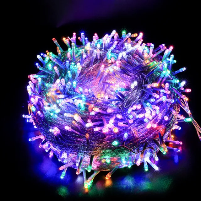 Daity 1-pack - Lichtsnoer - 30 meter LED-draad - waterdichte lichtsnoer - kerstversiering - binnen- en buitendecoraties voor slaapkamers en tuinfeesten - stekkerklaar (Veelkleurig)