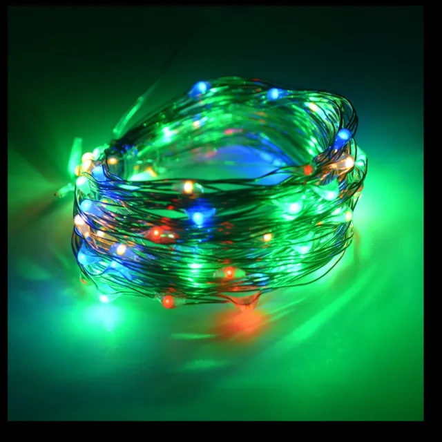 Novarta Lichtsnoer op Solar Zonne-Energie - Tuin Versiering - Multicolour Tuin Verlichting op Zonne-Energie - LED Solar String - RGB - 10 meter - 100 Solar Led Lampen