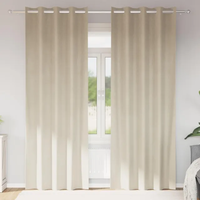 vidaXL Gordijnen 2 st Crèmekleurig 140 x 245 cm fluweel