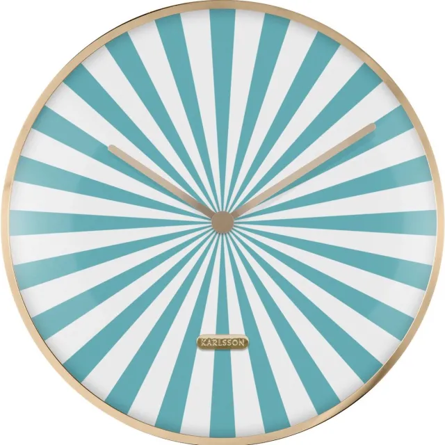 Karlsson Wandklok Candy Swirl Dome - Blauw - Ø40cm - Wandklok Modern