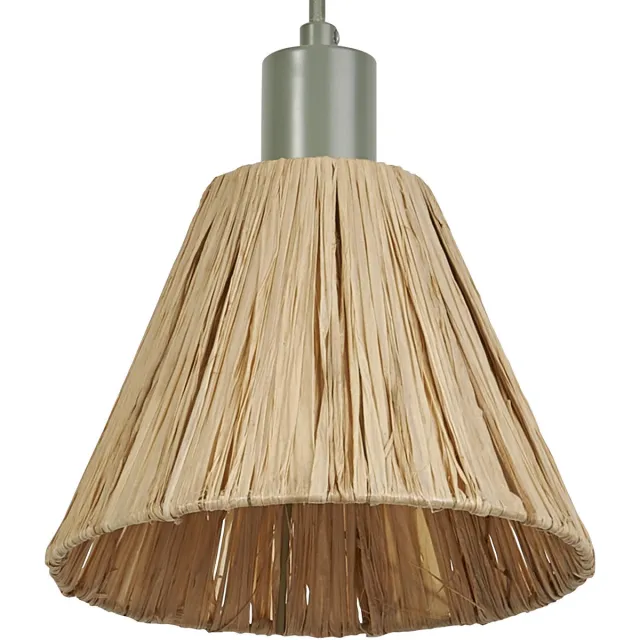 Osram hanglamp Decor Raffia groen-bruin van raffia en metaal, E27, diameter 200 mm, duurzaam dankzij vervangbare lichtbron, eenvoudige montage Bruin|Groen