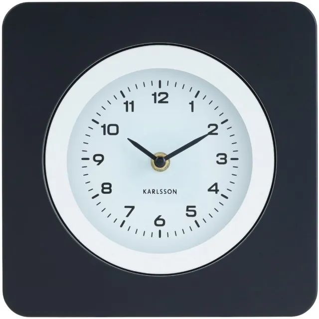 Karlsson Wandklok New Vintage - Mat zwart - 4.4x22x22cm - Wandklok Scandinavisch