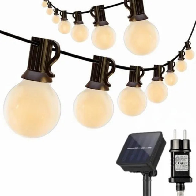J-Pro JPro 3 in 1 Frigus 50 Lichtsnoer Buiten - Tuinverlichting Met Stekker - Op Zonne-Energie - Oplaadbaar - Buiten Lichtslinger - 50 LEDs Tuinverlichting 3 in 1 - 7,5+2m