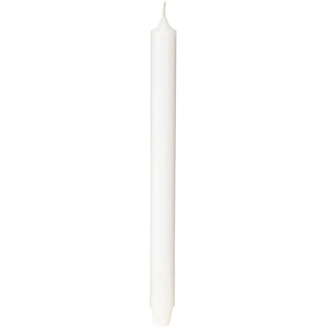 Wenzel Kerzen Rustieke kaarsen wit met kegelvormige voet 350/28mm 4 stuks