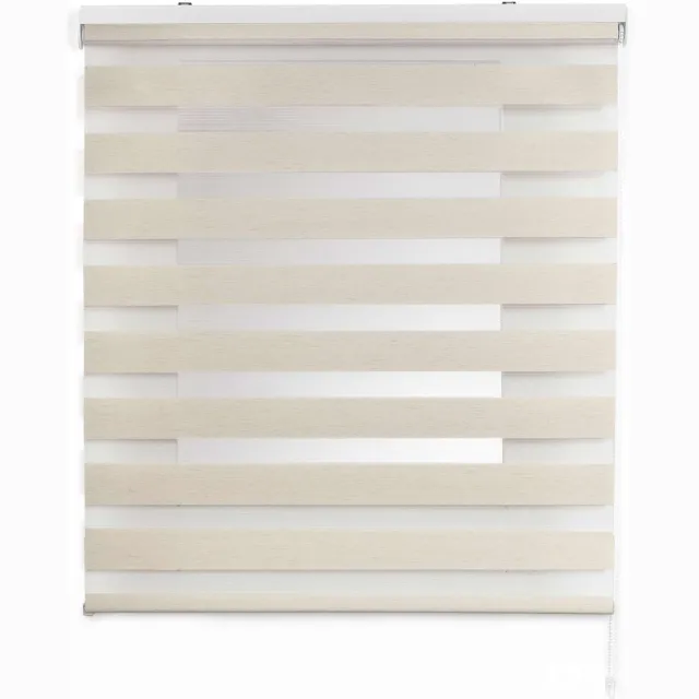 Storesdeco Duo rolgrodijn – stijlvol dubbel textiel linnen, 140x250 cm Beige