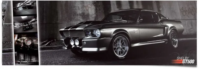Reinders Poster Easton Mustang GT500 - 53 x 158 - Papier - REINDERS zwart