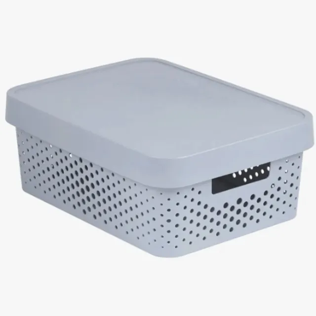Curver Infinity Serie - Opbergdoos - 11L - Azuur - Grijs - Met Deksel