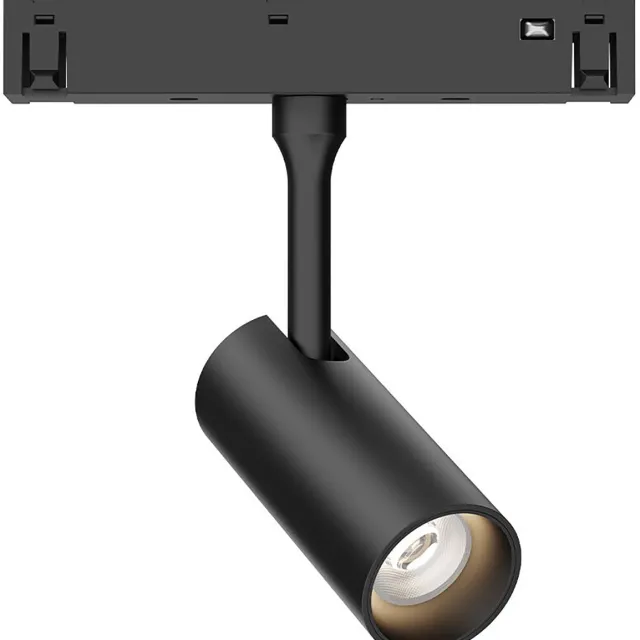 Qualu 48V Magnetische LED Railspot - Track Spot - Kingtron Magni - 6W 440lm 24D - Aanpasbare Lichtkleur CCT - Zwart