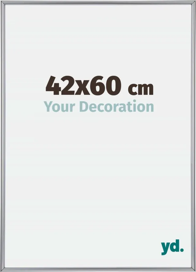 yd. Your Decoration - Fotolijst 42x60 cm - Kunststof - Zilver Hoogglans - Annecy