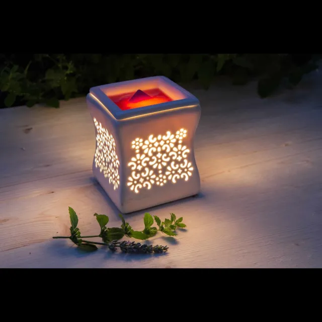 Candle brother Candle-Brothers Elektrische geurlamp - Nata - wit - 10x12x10 cm - voor geurolie