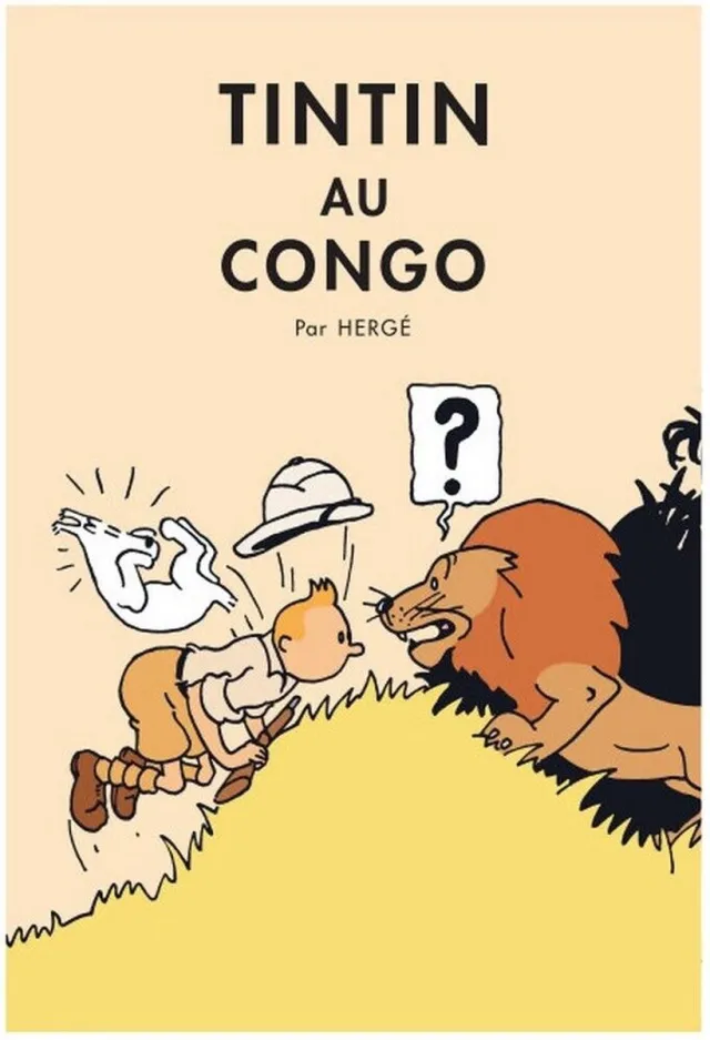 Hergé - Moulinsart - Kuifje Kuifje Poster Kuifje in Congo - 50x70cm - Officiële Kuifje - Moulinsart Poster Multi