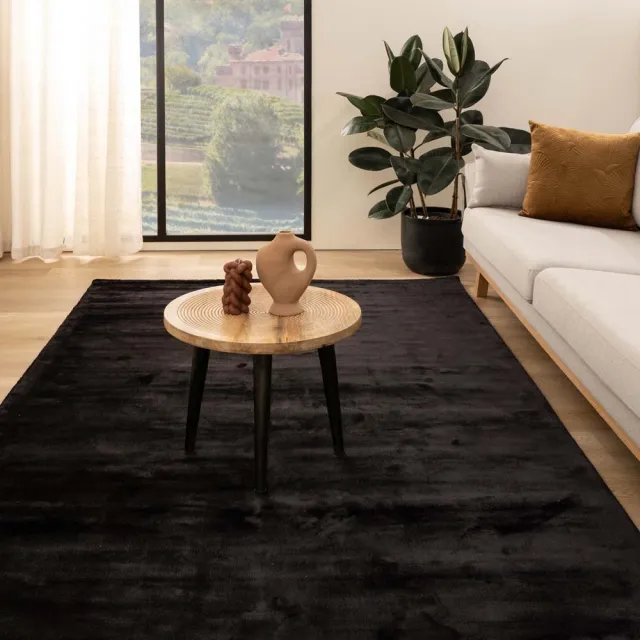 Paon Brillant Viscose vloerkleed - Pearl zwart 120x170