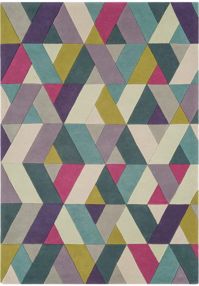 Eazy Living Easy Living - Funk Chevron Blue Green Vloerkleed - 140x200 - Rechthoek - Laagpolig Tapijt - Modern - Meerkleurig