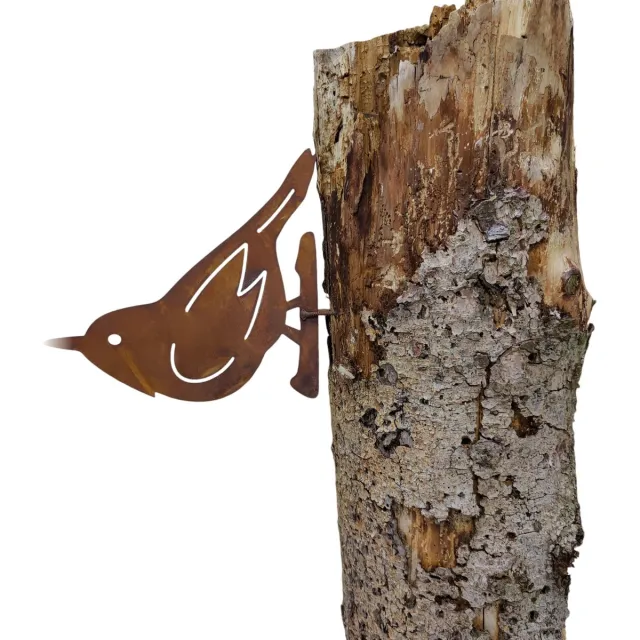 Iron Art wanddecoratie - schroefvogel - schroeffiguur - ecoroest - cortenstaal - natuurproduct - boomklever