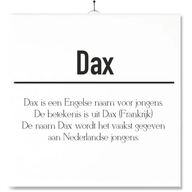 MC Living Tegel Met Opdruk | Betekenis | Kado | Cadeau | Met Naam - Dax Multi-Color