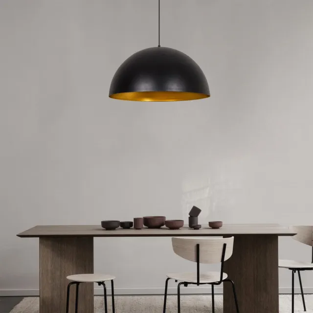 Vente-unique Asir - kroonluchter - zwartgoud - 60 × 126 × 60 cm