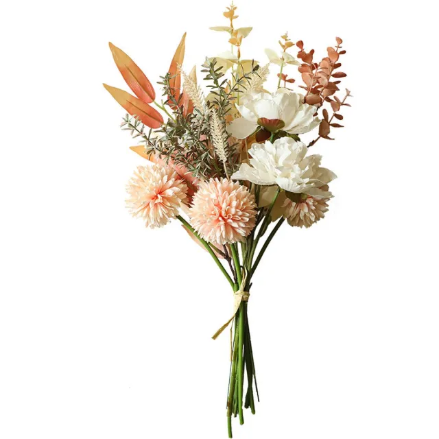 Helin life Kunstbloemen-Kunst paardebloem -Nepbloemen –44cm-Kunst Boeket- decoratie, knutselen en versiering – DIY – Plukboeket -Latex Bloem - Bruiloft - Wedding -Extra 2m led wit