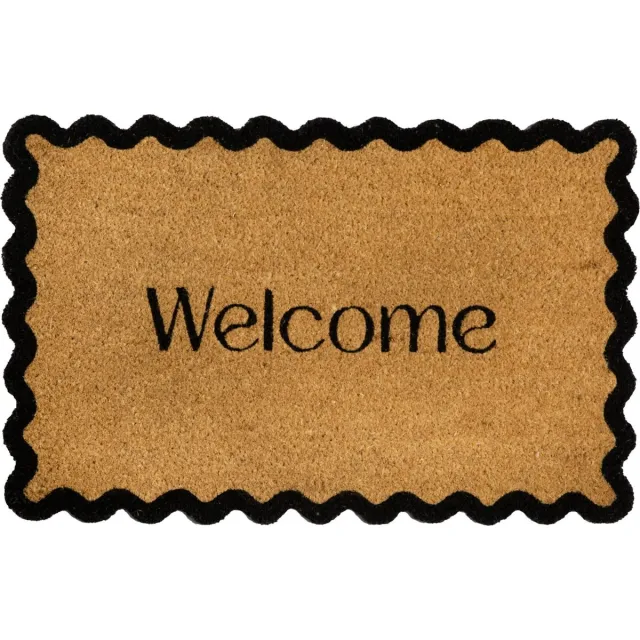 MD-Entree MD Entree - Deurmat - Kokosmat - Wave Welcome - 45 x 70 cm Beige