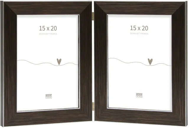 Deknudt Frames fotolijst S41VK3 H2V - bruin - tweeluik - 2x 15x20 cm
