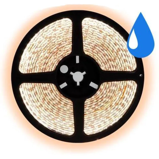 ABC-Led 5 meter warm wit led strip waterproof - IP65 - 30Leds/m - 12V