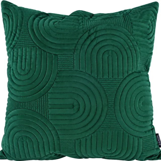 NOVÉE Sierkussen Abstract Intens Groen | 45 x 45 cm | Polyester Donkergroen