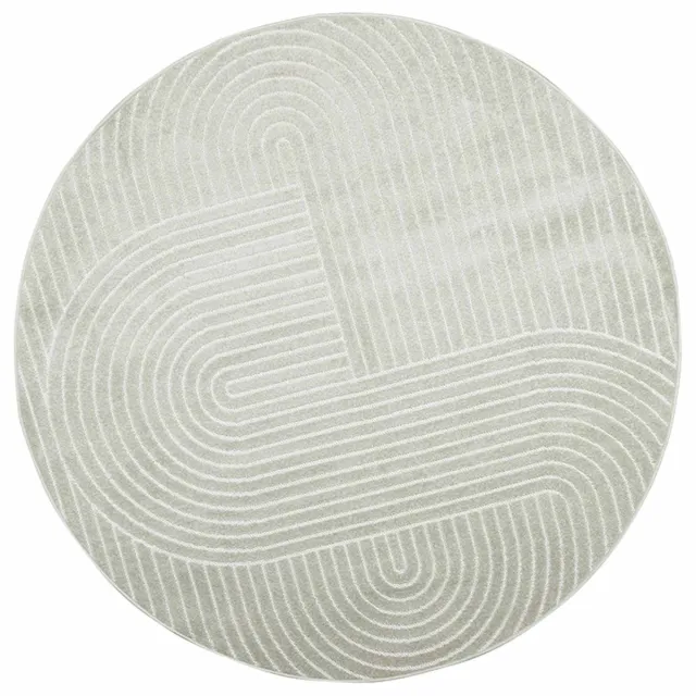 vidaXL Binnen- - en - buitenkleed - PALMERAS - Groen - Ø - 160 - CM - Polyester