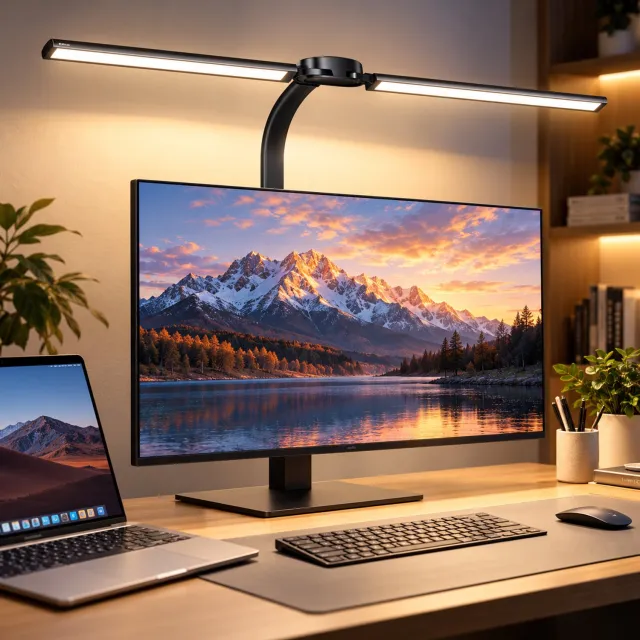 Sounix Bureaulamp Led met Afstandsbediening - 5 Lichtstanden - 5 Helderheidsniveaus - LED Bureaulamp - Leeslamp - Bedlamp - LED Desk Lamp - Zwart