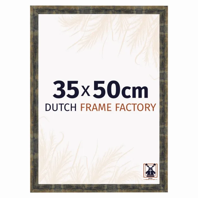 Dutch Frame Factory Fotolijst 35x50 cm - MDF - Blauw Goud Gemeleerd - Praag