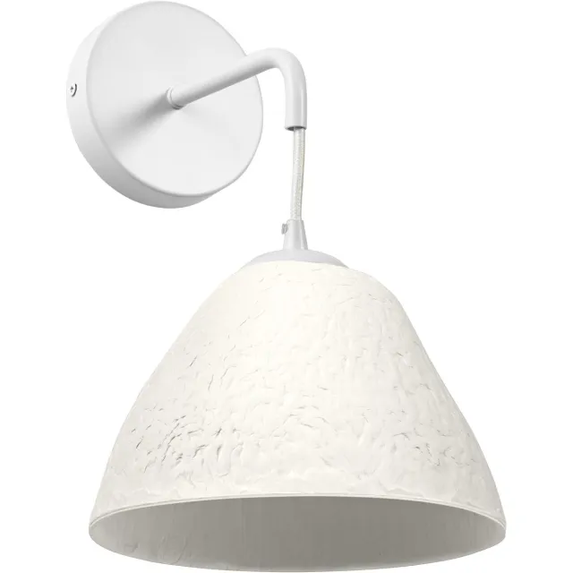 Osram wandlamp Decor Camel Bell wit van metaal en papier-maché, E14, 220 mm lengte, lampenkap van gerecycled materiaal, duurzaam dankzij vervangbare lichtbron, eenvoudig te installeren