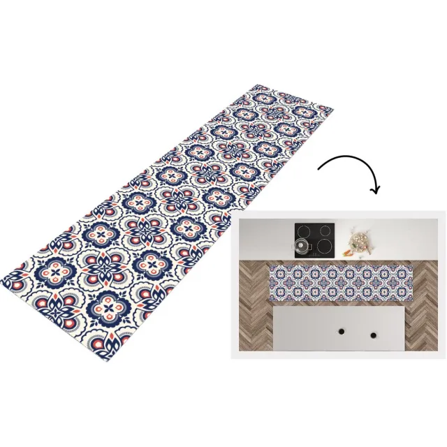 KitchenYeah Keukenloper - Keukenmat vinyl Bloemen - Retro - Design - Keukenmatten loper - Keuken vloerkleed tapijt, foto 4
