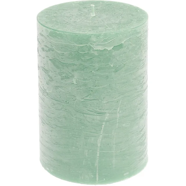 Viana Effen gekleurde kaarsen lichtgroen 85x120mm 2st, 2 Stück Groente