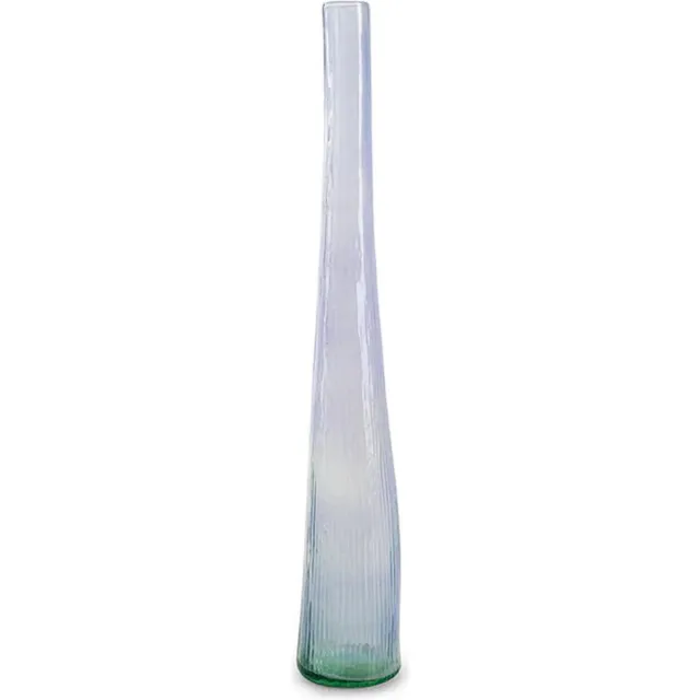 Jodeco Glass Eco vaas 'corfu' paars h60 d9 cm