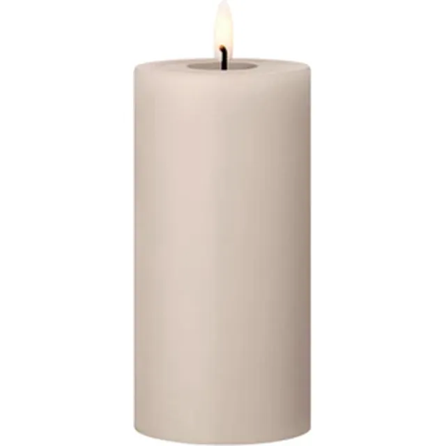 Ester & Erik Led Pillar kaars H15cm linen grey Grijs