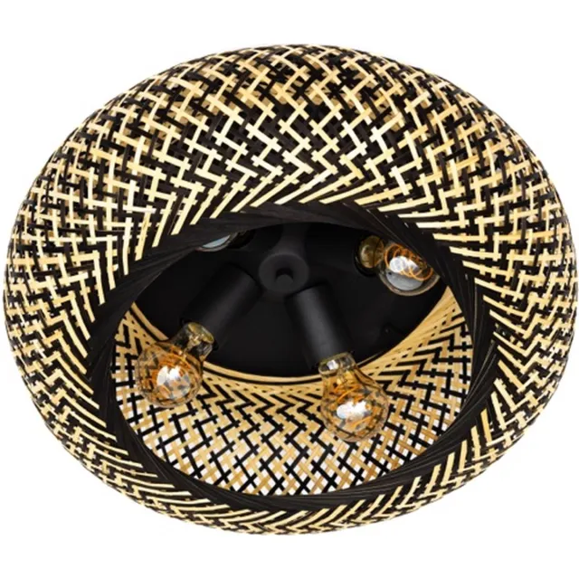 Expo Trading ETH Otis plafonniere rattan dia.50cm 4 x Zwart
