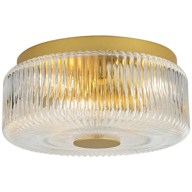 KOSILUM Paolina - Plafondlamp - Transparant en goud - Metaal en glas